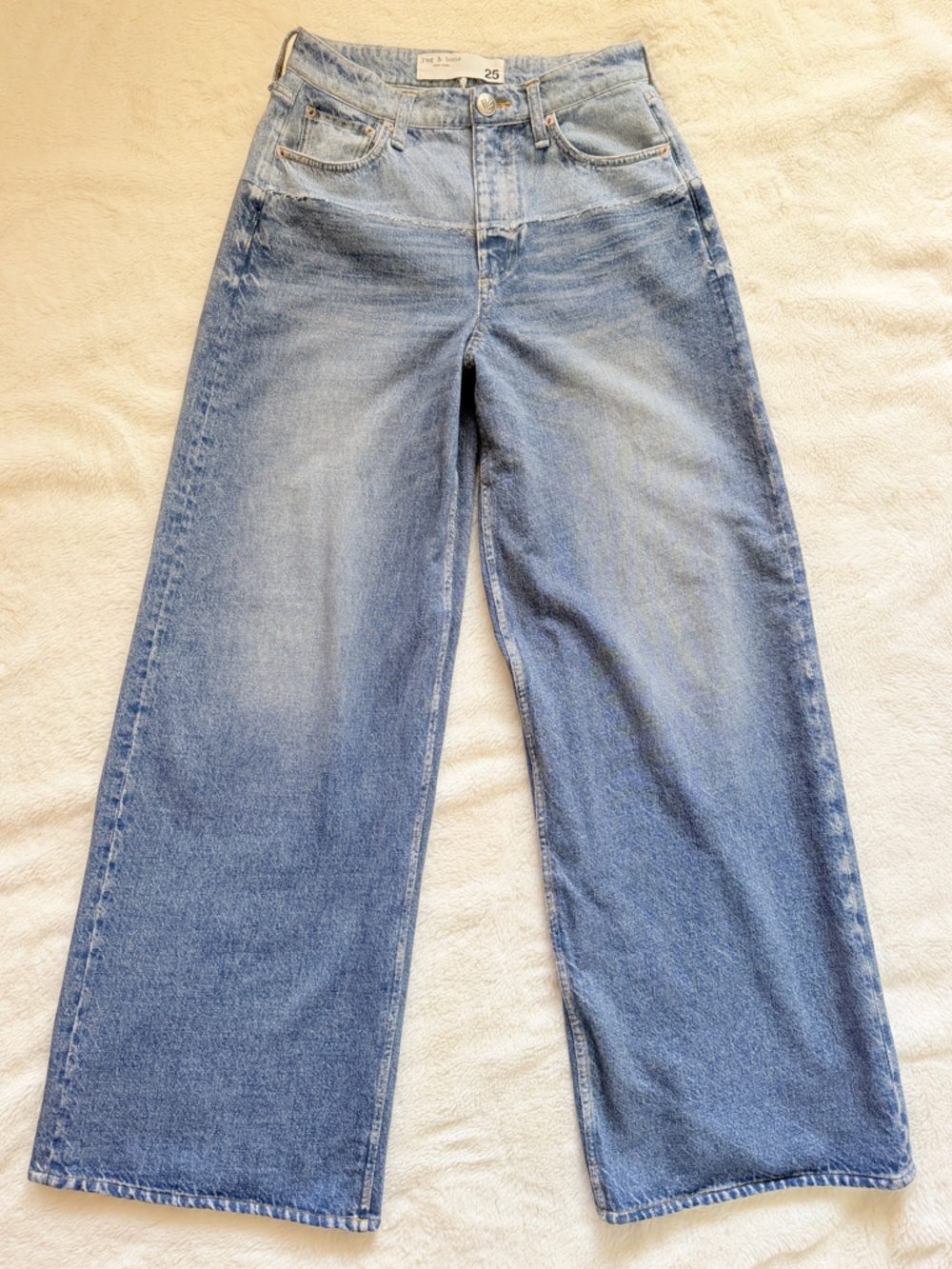 Rag & Bone Miramar Sofie Wide-Leg Pants - Color Antonia - Sweatpant Jeans - Picture 3 of 16